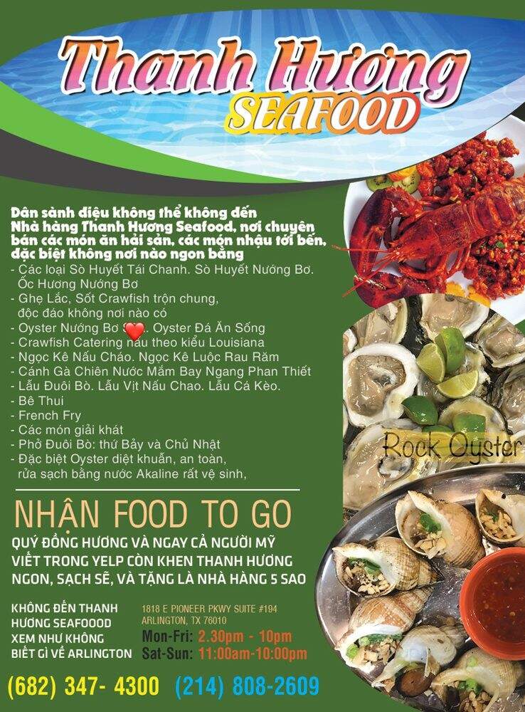 Thanh Huong Seafood - Arlington, TX