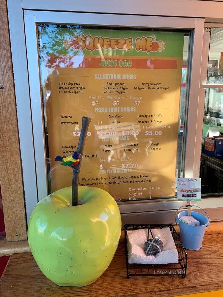 Squeeze Me Juice Bar - San Fernando, CA menu_pic
