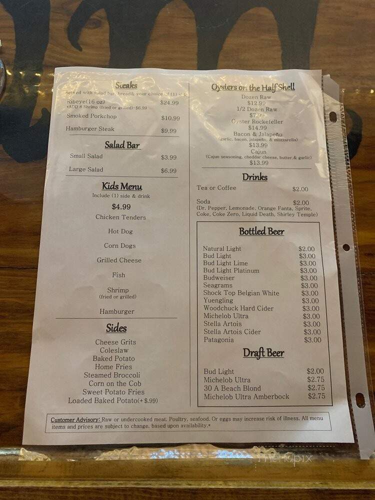 Steamboats1 - Chattahoochee, FL menu_pic