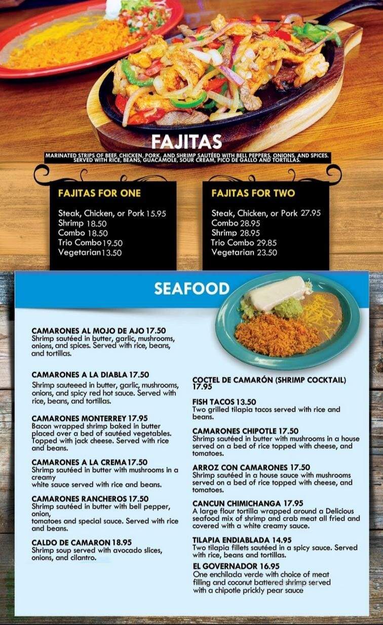 El Palenque Mexican Restaurant and Cantina - Portland, OR menu_pic