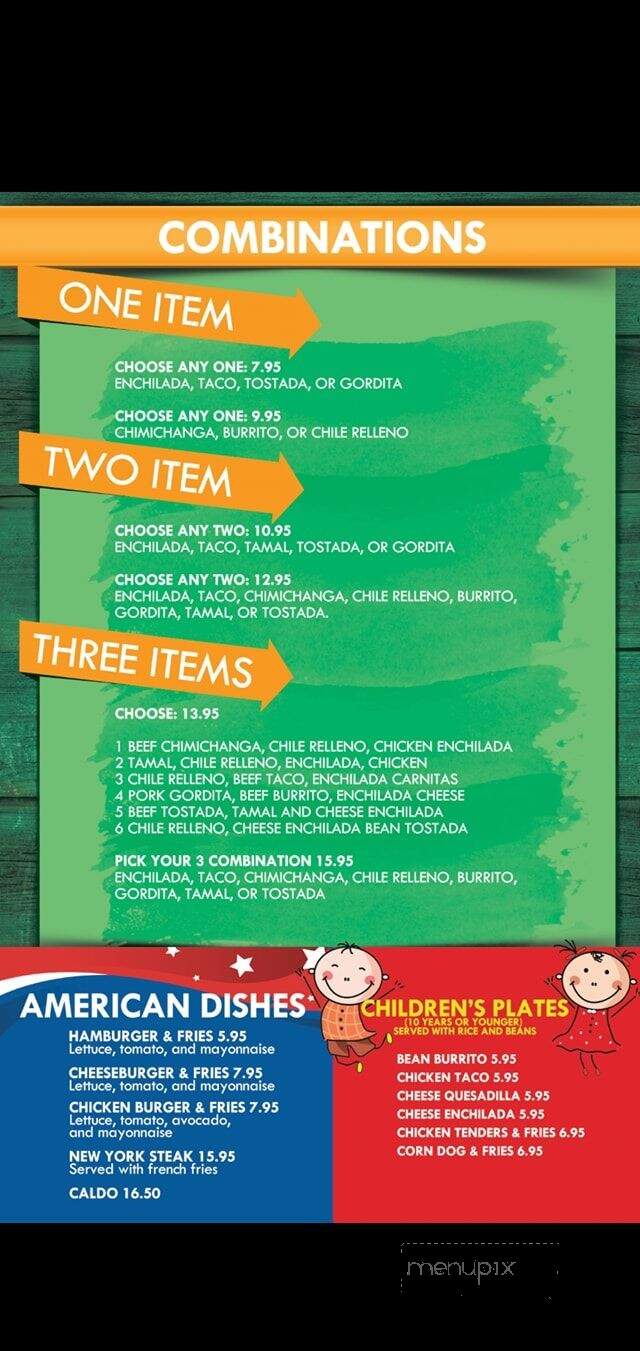 El Palenque Mexican Restaurant and Cantina - Portland, OR menu_pic