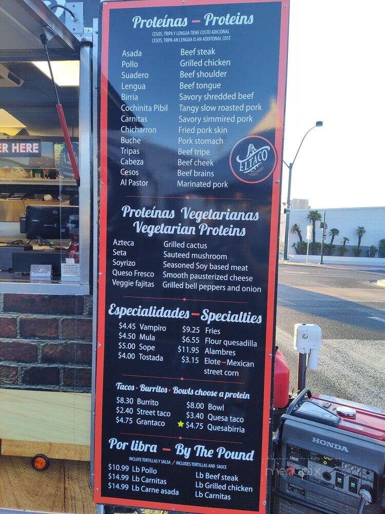 El Taco Patio Eatery - Las Vegas, NV menu_pic