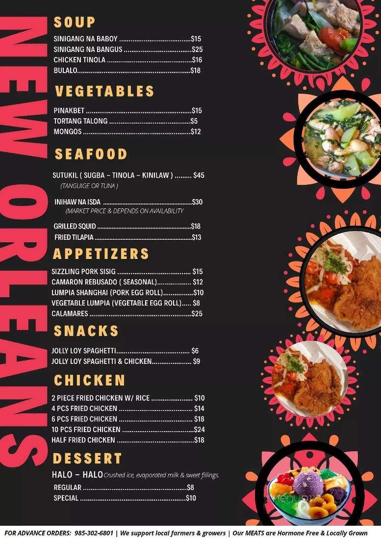 Cebu Litson and Grill - New Orleans, LA menu_pic