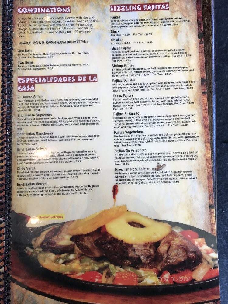 El Burrito - Fayetteville, NC menu_pic