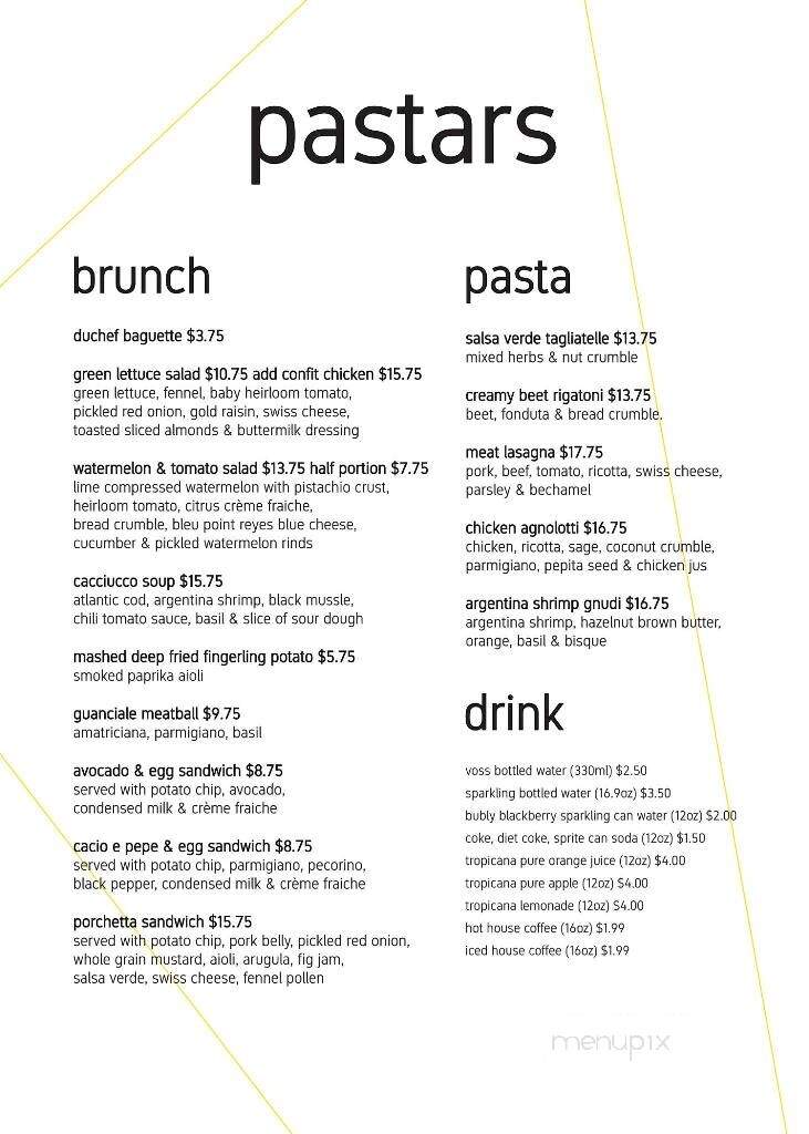Pastars - Westminster, CA menu_pic