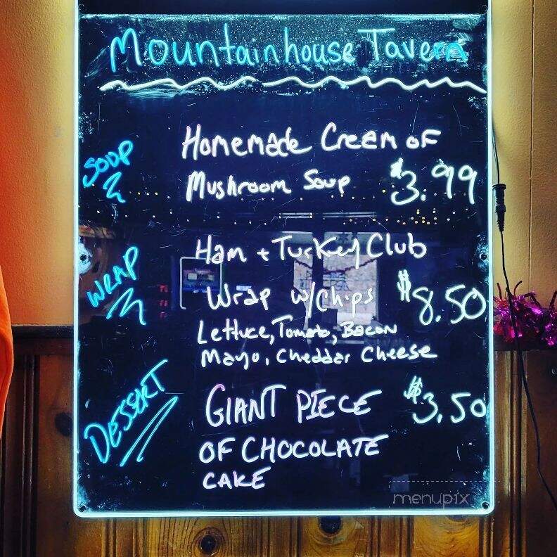 Mountainhouse Tavern - Greentown, PA menu_pic