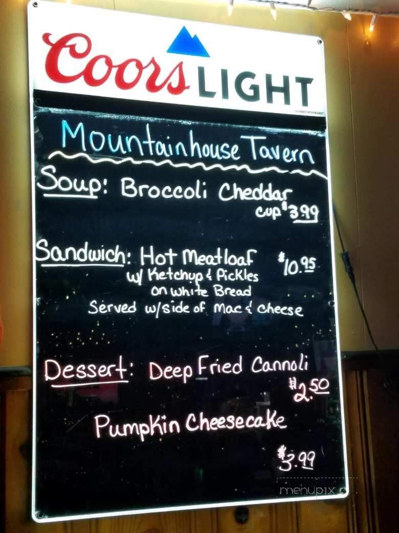 Mountainhouse Tavern - Greentown, PA menu_pic