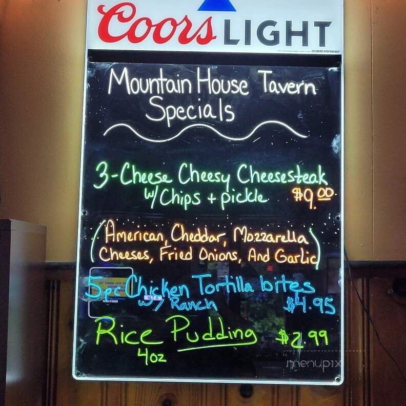 Mountainhouse Tavern - Greentown, PA menu_pic