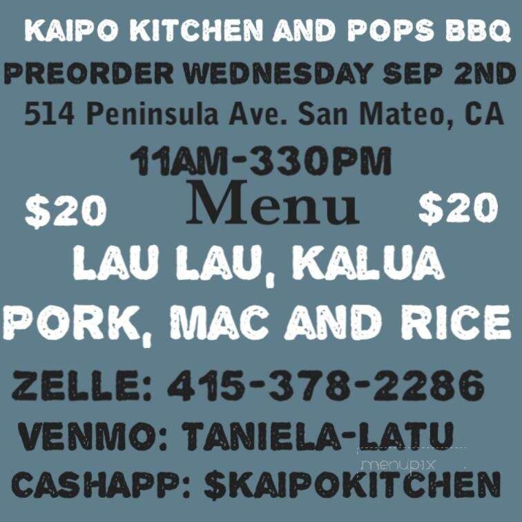 Kaipo Kitchen - South San Francisco, CA