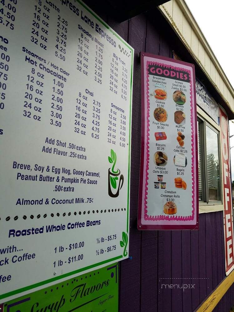 Express Lane Espresso - Scappoose, OR menu_pic