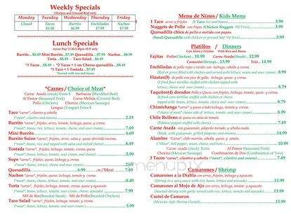La Mexicana - Colonial Beach, VA menu_pic