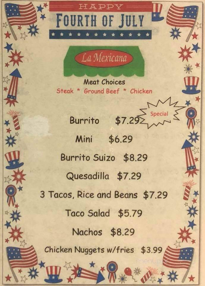 La Mexicana - Colonial Beach, VA menu_pic