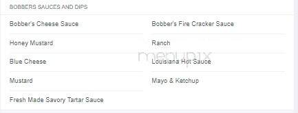 Bobber's Fish House - Dahlonega, GA menu_pic