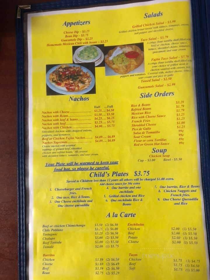 Guadalajara Resturant - Paducah, KY menu_pic