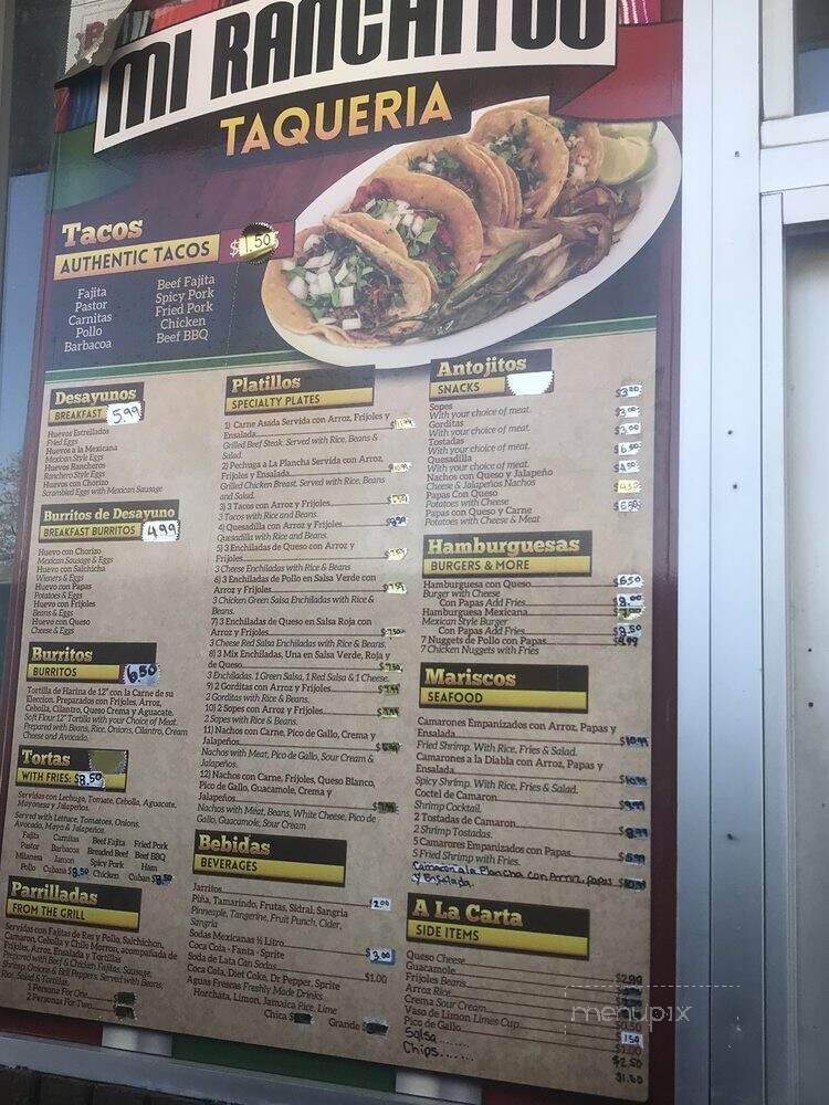 Mi Ranchitoo Taqueria - Balch Springs, TX menu_pic
