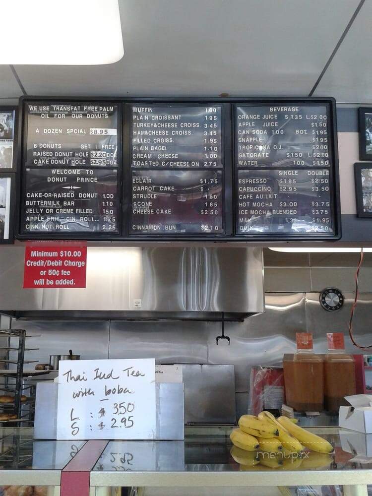 Donut Prince - Burbank, CA menu_pic