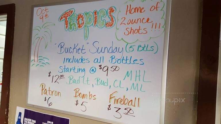 Tropics Lounge - Wichita, KS menu_pic