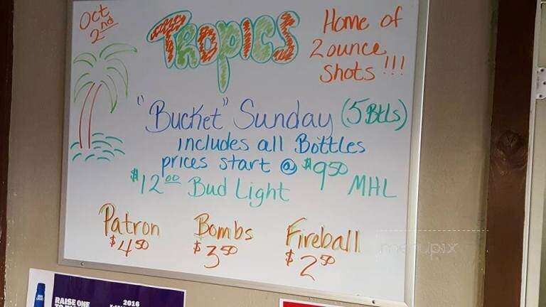 Tropics Lounge - Wichita, KS menu_pic
