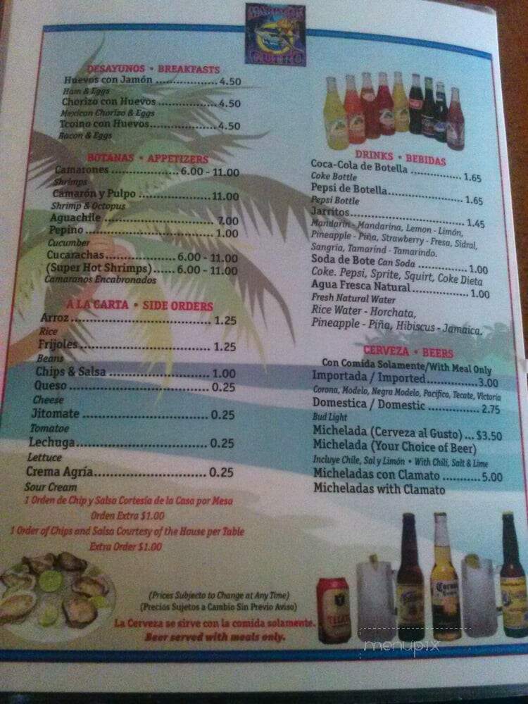 Mariscos Guero - Long Beach, CA menu_pic