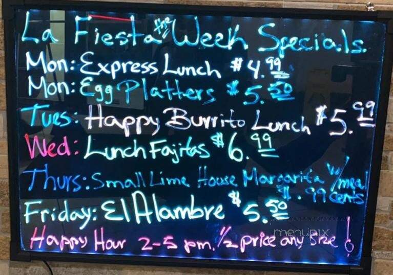 La Fiesta Mexican Restaurant - Arkansas City, KS menu_pic