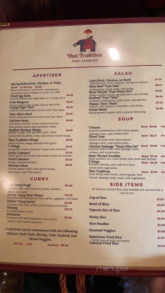 Thai Tradition - Wichita, KS menu_pic