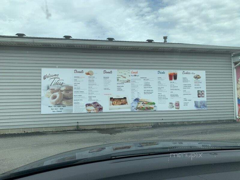 Titus Pastry Shoppe - Lebanon, IN menu_pic