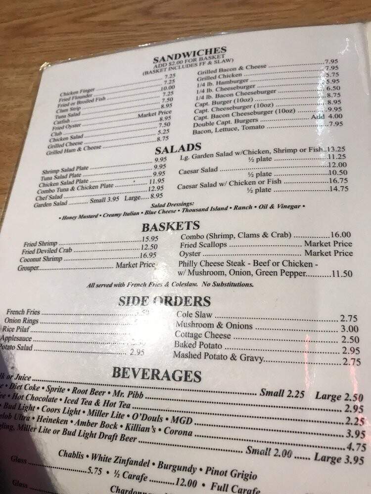 Capt'n Con's Fish House - Bokeelia, FL menu_pic