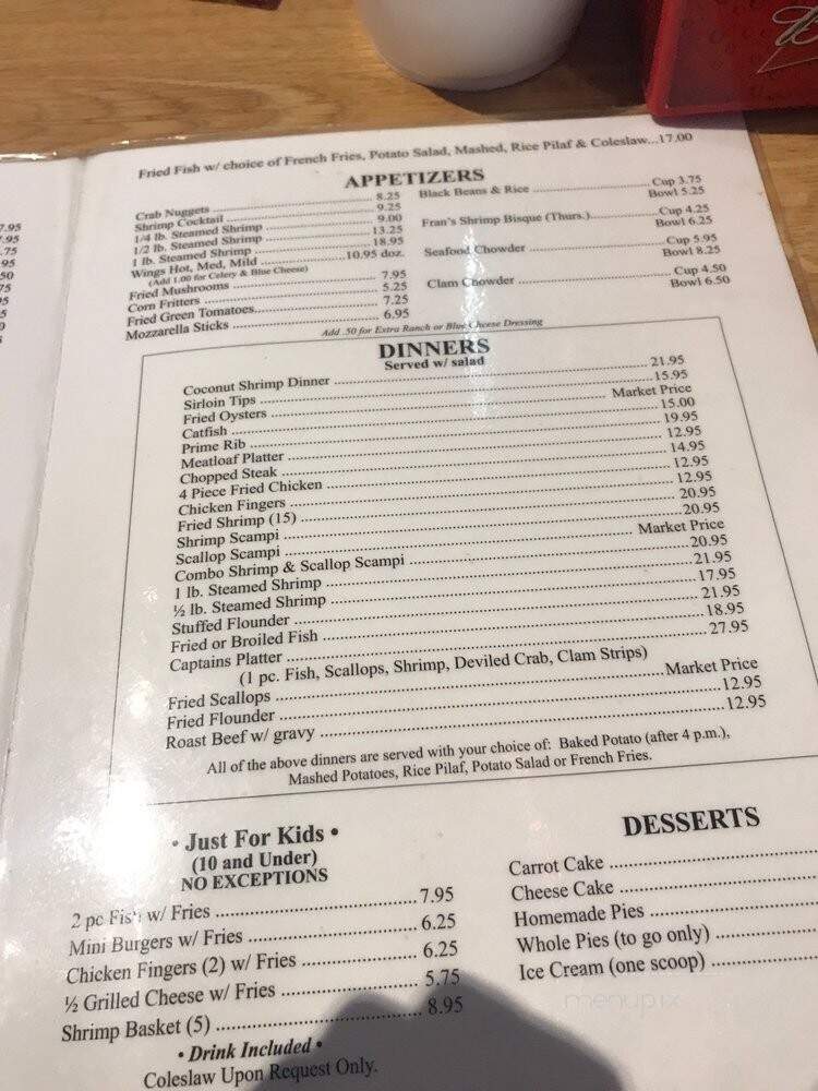 Capt'n Con's Fish House - Bokeelia, FL menu_pic