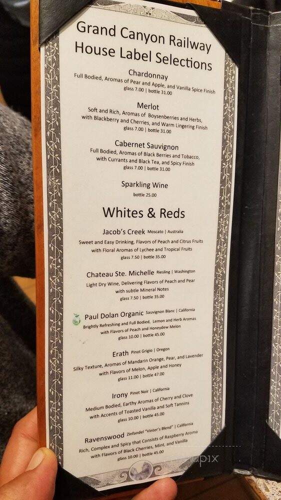The Fred Harvey Restaurant - Williams, AZ menu_pic
