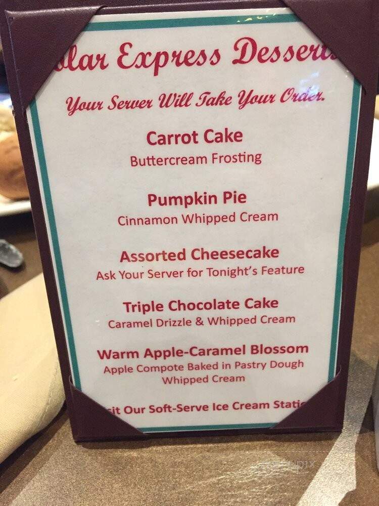 The Fred Harvey Restaurant - Williams, AZ menu_pic