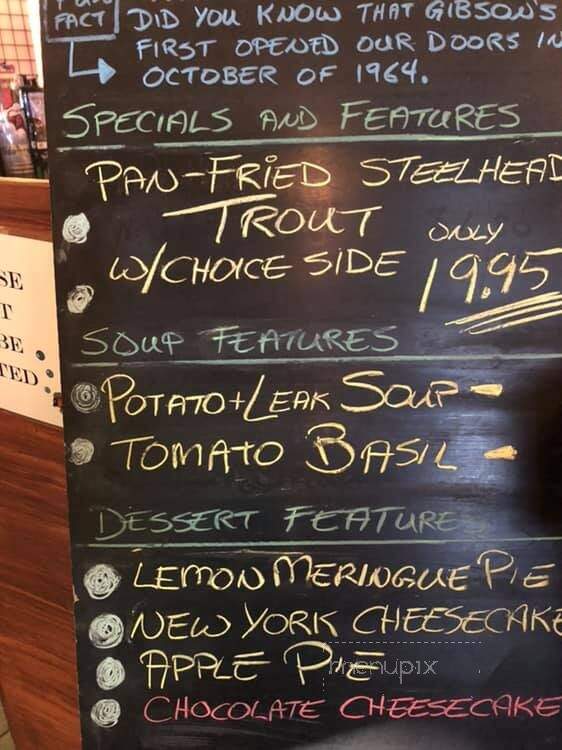 Gibson's Fish & Chips - Saskatoon, SK menu_pic