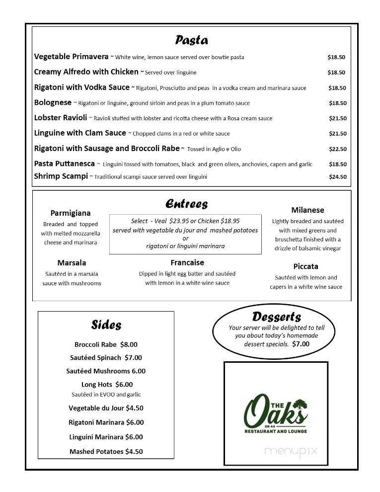 The Oaks on 44 - Wildwood, FL menu_pic