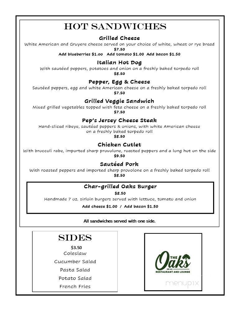The Oaks on 44 - Wildwood, FL menu_pic