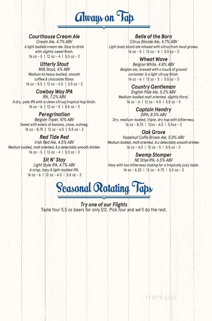 LaBelle Brewing - LaBelle, FL menu_pic