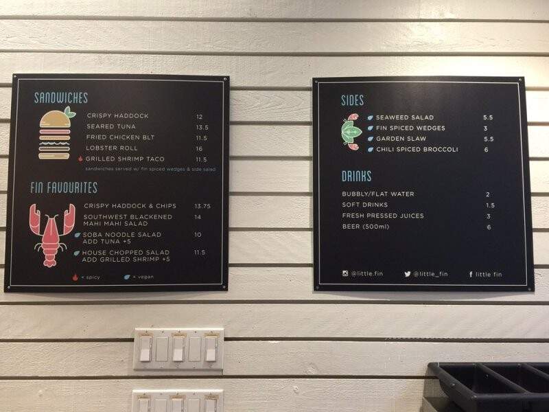 Little Fin - Toronto, ON menu_pic