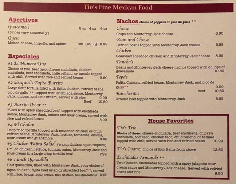 Tio's Mexican Restaurant - Pauls Valley, OK