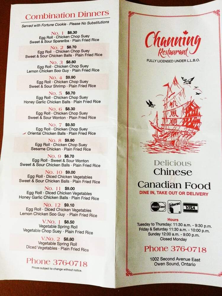Channing Restaurant - Owen Sound, ON