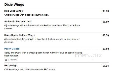 Dixie Kitchen & Bait Shop - Lansing, IL menu_pic