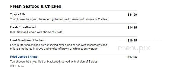 Dixie Kitchen & Bait Shop - Lansing, IL menu_pic