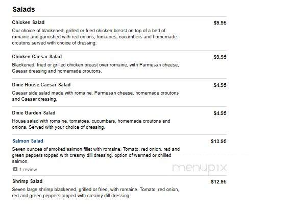Dixie Kitchen & Bait Shop - Lansing, IL menu_pic
