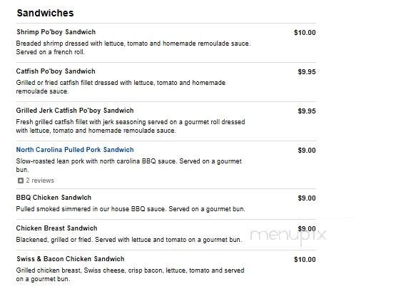 Dixie Kitchen & Bait Shop - Lansing, IL menu_pic