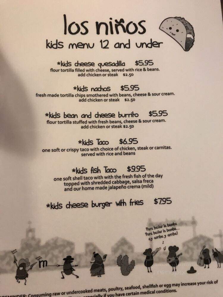 Monicos Taqueria - Kapaa, HI menu_pic