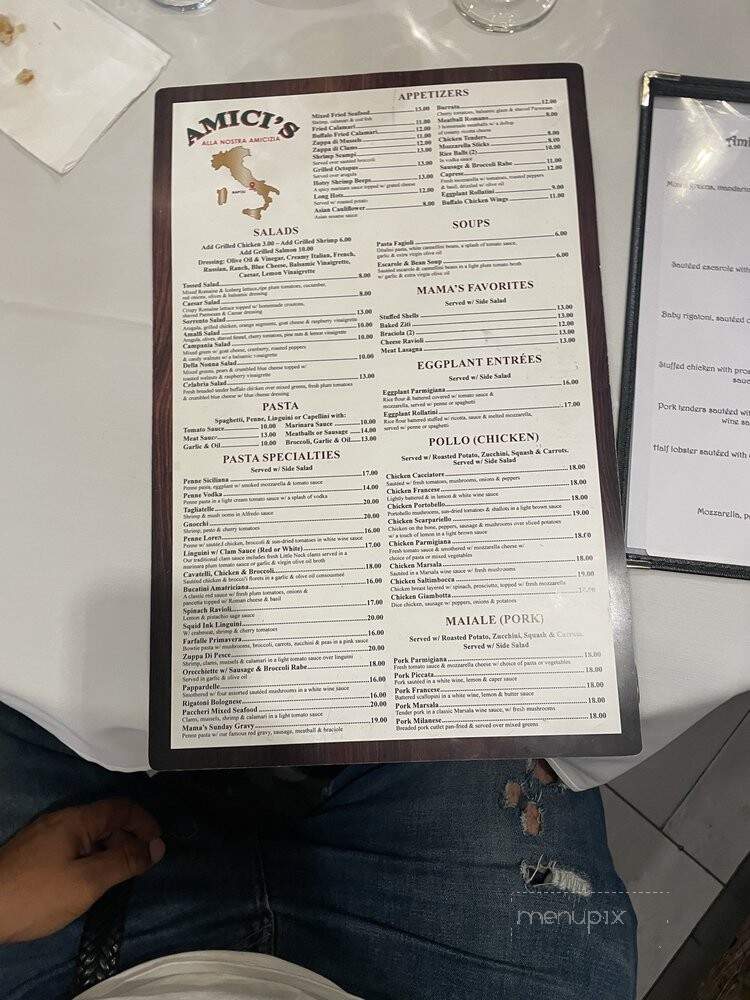 Amici's Pizzeria Restaurant - Maywood, NJ menu_pic