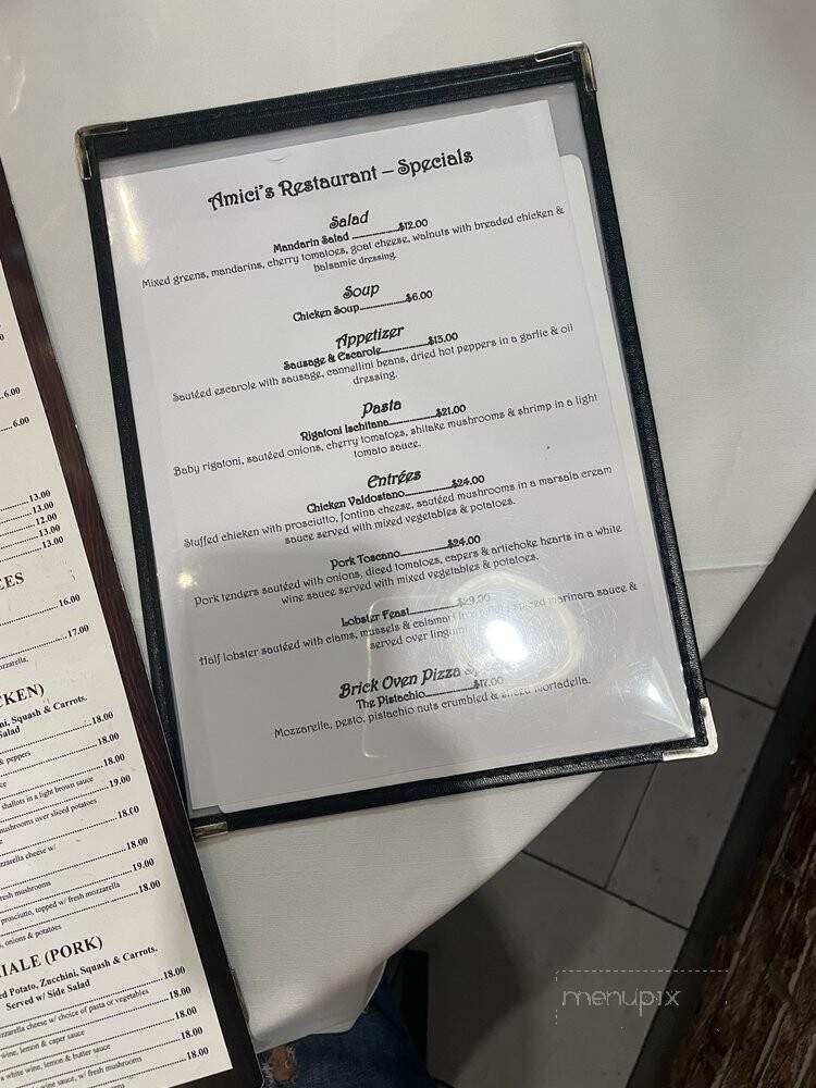 Amici's Pizzeria Restaurant - Maywood, NJ menu_pic