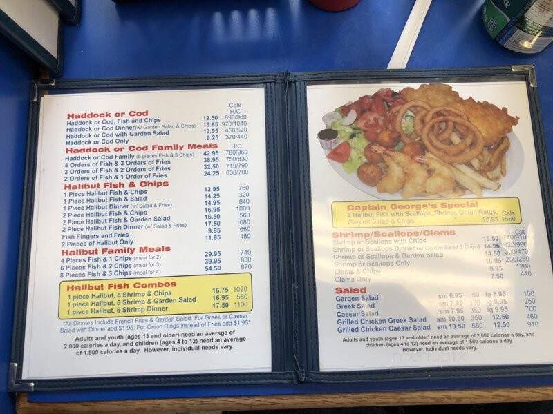 Captain George - Port Hope, ON menu_pic