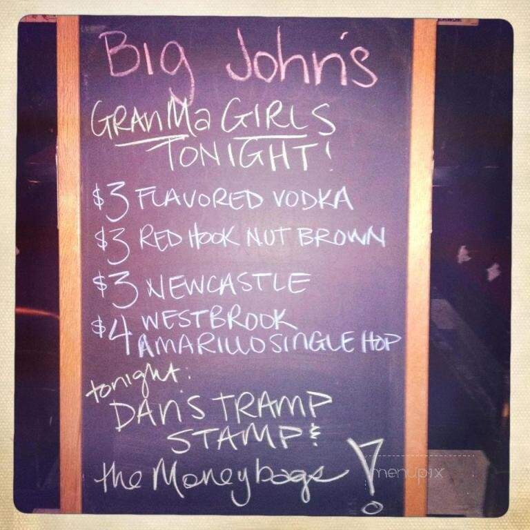Big John's Tavern - Charleston, SC menu_pic