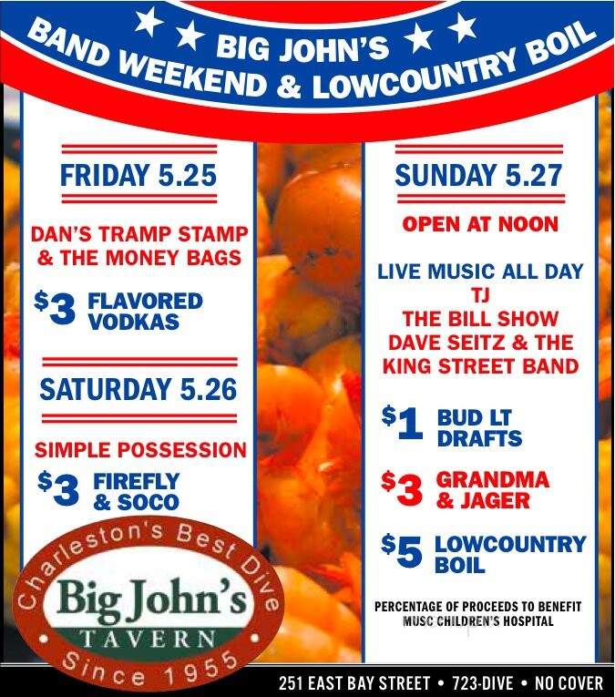 Big John's Tavern - Charleston, SC menu_pic