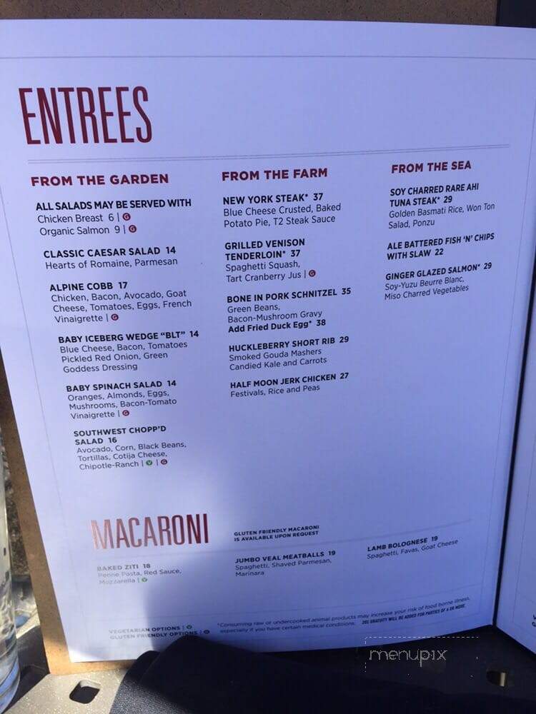 Tavern on the Square - Vail, CO menu_pic
