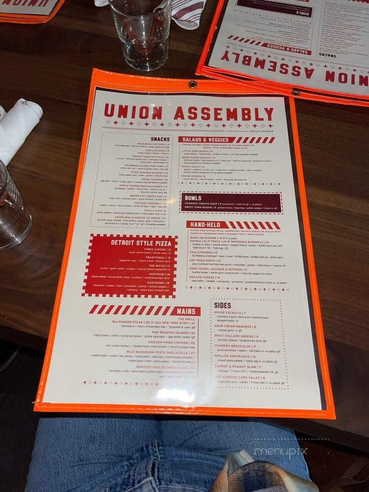 Union Assembly - Detroit, MI menu_pic