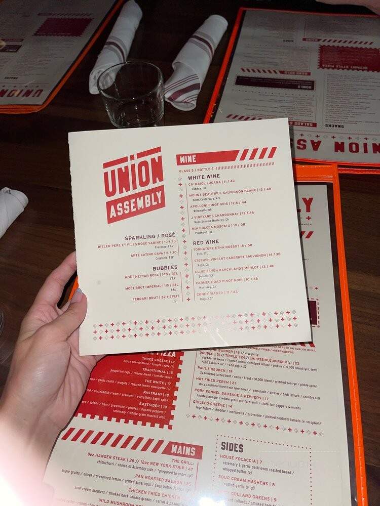 Union Assembly - Detroit, MI menu_pic